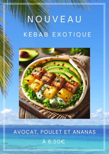 🌮🍍 Découvrez le Kebab Exotique du Restaurant O'Ziles à Gardanne, Aix-en-Provence, O Z'ILES TRAITEUR